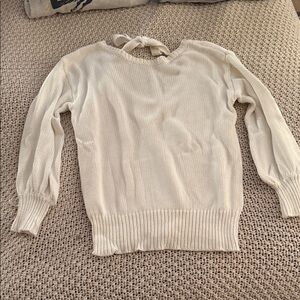Elegant Cream Crew Neck Sweater